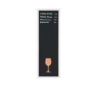 Bi-Office Back2Chalk Vino - Pack de tablero de anuncios y pizarra de tiza, marco MDF, 20 x 60 cm, color blanco