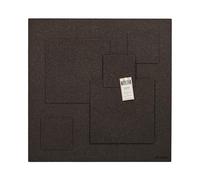 Bi-Office Black Squared - Tablón de anuncios de corcho, 45 x 45 cm, color negro