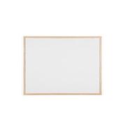 Bi-Office Budget - Pizarra blanca con marco de madera, 80 x 60 cm, no magnética