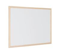 Bi-Office Budget - Pizarra Blanca con Marco de Madera, no Magnética, 90 x 60 cm