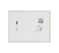 Bi-Office Budget - Pizarra blanca magnética con marco de madera de pino, 60 x 45 cm