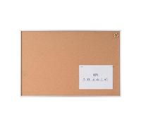 Bi-Office Earth Honesty - Tablero de corcho, marco de aluminio natural, 1065 x 750 mm