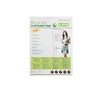 Bi-Office Earth-It Bloc de Papel Reciclado para Pizarra Rotafolios, Euro, 40 Hojas por Bloc, 70 g/m², Paquete de 5 Bloques