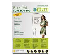 Bi-Office Earth-It Bloc de Papel Reciclado para Pizarra Rotafolios, Euro, 50 Hojas por Bloc, 70 g/m², Paquete de 5 Bloques