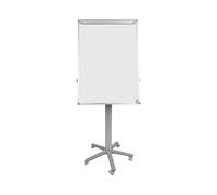 Bi-Office Earth Pizarra blanca magnética con caballete móvil para rotafolios, 70 x 100 cm (tamaño europeo), superficie de acero lacado, marco de aluminio, estructura con detalles en gris