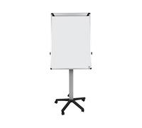 Bi-Office Earth Pizarra blanca magnética con caballete móvil para rotafolios, 70 x 100 cm (tamaño europeo), superficie de limpieza en seco, marco de aluminio, estructura con detalles en negro
