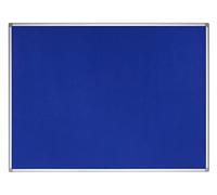 Bi-Office Earth - Tablero de Anuncios con Marco de Aluminio, 90 x 60 cm, Tablón de Fieltro Azul