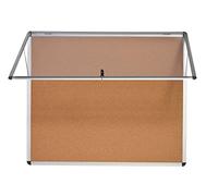Bi-Office Enclore - Vitrina de corcho con bisagras en la parte superior y Cerradura, 874 x 603 mm - 8x A4