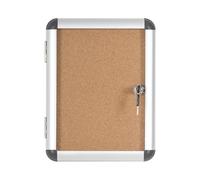 Bi-Office Enclore - Vitrina de interior de Corcho, para 1 Hoja A4, con Puerta de Aluminio y Cerradura, 280 x 367 mm