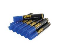 Bi-Office InkstringXL Rotulador para Pizarra Blanca de Tinta Gel con Punta de 3mm - Azul, Paquete de 12