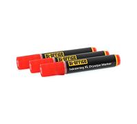 Bi-Office InkstringXL Rotulador para Pizarra Blanca de Tinta Gel con Punta de 3mm - Rojo, Paquete de 3