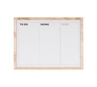 Bi-Office KanBan Tablero Planificador, 60x45cm, Magnético y Borrable, Marco de Pino