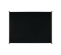 Bi-Office Maya - Tablero de anúncios con marco de aluminio, 120 x 90 cm, fieltro negro