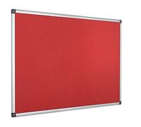 Bi-Office Maya - Tablero de anúncios con marco de aluminio, 90 x 60 cm, fieltro rojo