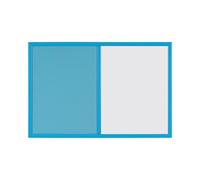 Bi-Office MX03439471 - Tablón combinado organizador para escuela, 60 x 40 cm, color azul