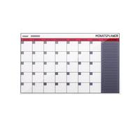 Bi-Office Office gl164001 sin marco, cristal de planificador mensual, 78 x 48 cm