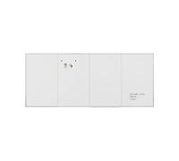 Bi-Office Outsize- Pizarra blanca magnética y modular, 240 x 100 cm, superficie en acero lacado, marco de aluminio y bandeja de rotuladores