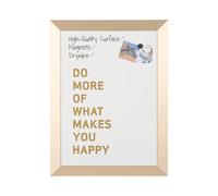 Bi-Office - Pizarra Blanca Kamashi "Do More Of What Makes You Happy", Magnético, Borrado en Seco, Marco MDF dorado, 45x60cm