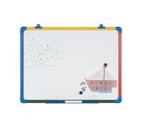 Bi-Office - Pizarra Blanca Magnética para Niños Schoolmate, Marco de 4 colores, 60 x 45 cm