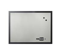 Bi-Office Pizarra Magnetica de Borrado en Seco Black Shadow Silverfinish Magnetic, Marco de MDF Negro Mate, 60x45 cm