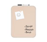 Bi-Office Pizarra magnética Easy Desert, 21,6x27,9cm, superficie de acero lacado, marco de plástico beige