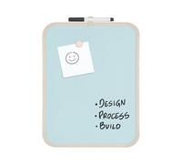 Bi-Office Pizarra magnética Easy Sky, 216 x 279 mm, superficie de acero lacado, marco de plástico beige