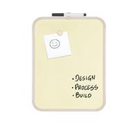 Bi-Office Pizarra magnética Easy Vanilla, 21,6x27,9cm, superficie de acero lacado, marco de plástico beige