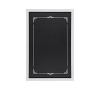 Bi-Office - Pizarra Negra de Tiza Decorativa, 60 x 40 cm, Marco Blanco