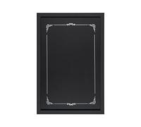 Bi-Office - Pizarra Negra de Tiza Decorativa, 60 x 40 cm, Marco Negro