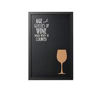 Bi-Office - Pizarra Negra de Tiza, Vino Quote, 40 x 60 cm, Marco Blanco