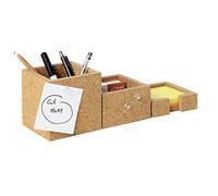 Bi-Office SM050404 - Organizador de escritorio de corcho, 10 x 10 x 10 cm, color natural