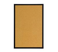 Bi-Office - Tablón de Anúncios de Corcho, Tablero con Marco MDF Negro, 40x30 cm