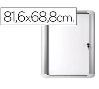 Bi-office Vitrina de anuncio magnética 816x688 mm con marco de aluminio y cerradura