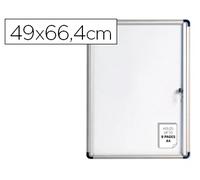 Bi-office Vitrina de anuncios fondo magnético extraplana 490x664 mm