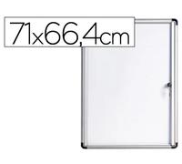 Bi-office Vitrina de anuncios fondo magnético extraplana 710x664 mm