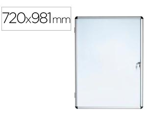 Bi-office Vitrina de anuncios fondo magnético extraplana 720x981 mm