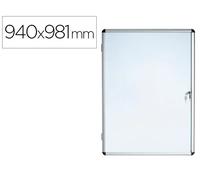 Bi-office Vitrina de anuncios fondo magnético extraplana 940x981 mm