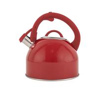 BIALETTI Hervidor de agua de 2,5 l de acero, colección Winter Wonderland, rojo, apto para placas de inducción