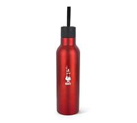 Bialetti To Go Botella de agua aislada, doble pared, mantiene el calor 12 horas y el frío 24 horas, acero, capacidad 750 ml, rojo brillante