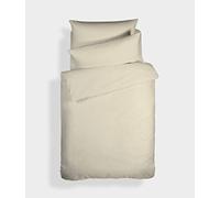 Bianca Plain Dyed Cream - Juego de edredón (140 x 220 + 65 x 65 cm)