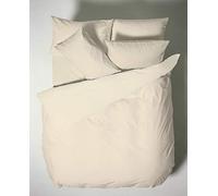 Bianca Plain Dyed Cream Juego Funda Nórdica para Cama de 150 cm 100% Algodón Percale
