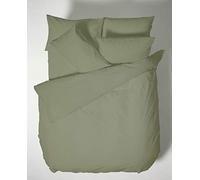 Bianca Plain Dyed Military Green Juego Funda Nórdica para Cama de 180 cm 100% Algodón Percale