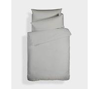Bianca Plain Dyed Silver Juego Sábanas Cama de 135 cm 100% Algodón Percale