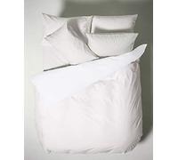 Bianca Plain Dyed White Juego Sábanas Cama de 180 cm 100% Algodón Percale