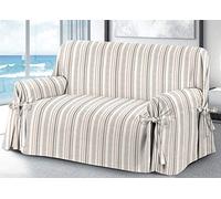 BIANCHERIAWEB Funda para sofá con Lazos y Lazos, Funda de protección para sofá, Fabricada en Italia, sillón Color Gris Riviera