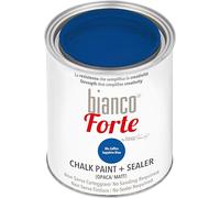 Bianco Forte - Azul Zafiro - (1L) Pintura a la Tiza con Acabado/Protección 2 en 1: Chalk Paint Súper Resistente para Muebles, Paredes y Puertas - Secado Rápido, Interior/Exterior, Mate