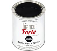 Bianco Forte - Negro Pizarra - (1L) Pintura a la Tiza con Acabado/Protección 2 en 1: Chalk Paint Súper Resistente para Muebles, Paredes y Puertas - Secado Rápido, Interior/Exterior, Mate