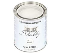 bianco Shabby® Chalk Paint Pintura Shabby Chic Vintage para Muebles y Paredes Extra Mate vuelva a dar color fácilmente todo tipo de material sin lijar (1 l (Paquete de 1), Bianco Naturale)