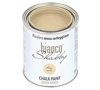 biancoShabby® Chalk Paint Beige Corda Pintura Shabby Chic Vintage para Muebles y Paredes Extra Mate vuelva a dar color fácilmente todo tipo de material sin lijar (1 l Paquete de 1)