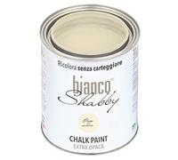 biancoShabby® Chalk Paint Beige Sabbia Pintura Shabby Chic Vintage para Muebles y Paredes Extra Mate vuelva a dar color fácilmente todo tipo de material sin lijar (1 l Paquete de 1)